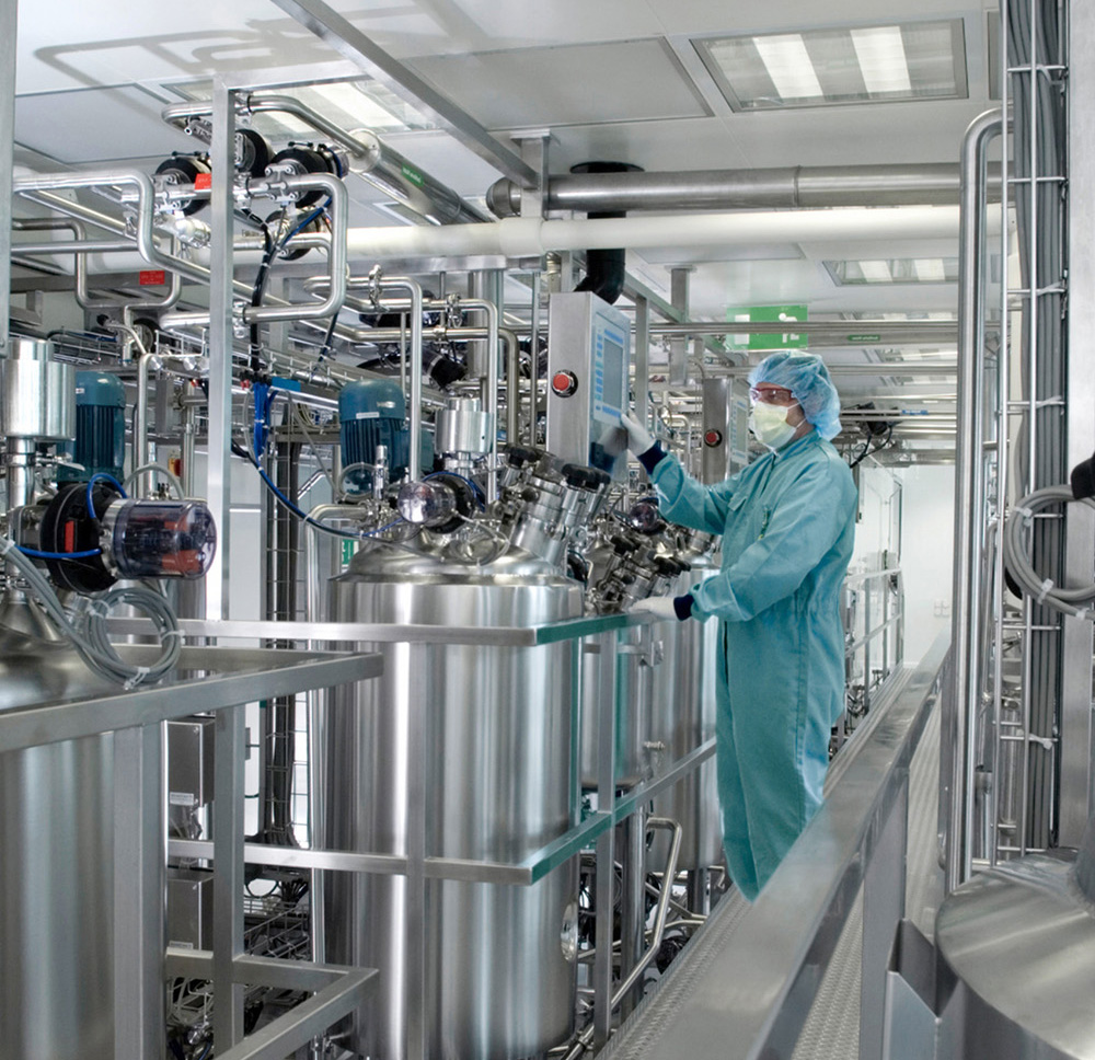 lab technician in clean room environment